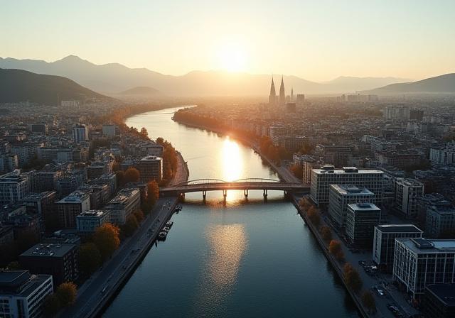 Luftaufnahme von Zürich in der Nähe der Malzstrasse